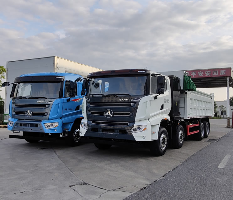 31噸充換電式自卸、攪拌車31 ton rechargeable dump truck and mixer truck